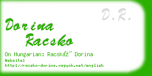 dorina racsko business card